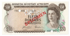 Bermuda 50 Dollars 1978 Specimen
P# 32b; N# 275842; # 80996; UNC