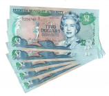 Bermuda 5 x 2 Dollars 2000 
P# 50a; N# 205517; #154759; UNC