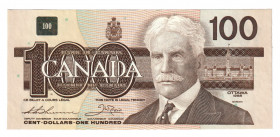 Canada 100 Dollars 1988 
P# 99a; N# 201912; # AJW8693399;UNC