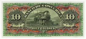 Costa Rica 10 Colones 1901 - 1908 (ND)
P# S174; N# 292007; # C 26099; UNC