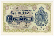 Falkland Islands 1 Pound 1974 
P# 8b; N# 212056; # E102195; UNC