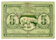 Greenland 5 Kroner 1926 (1952) (ND)
P# 15d; #162073; VG