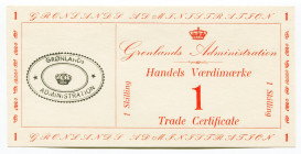 Greenland Trade Certificate 1 Skilling 1941 (ND)
P# M5; UNC