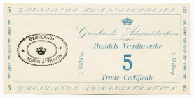 Greenland Trade Certificate 5 Skilling 1941 (ND)
P# M6; UNC