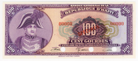 Haiti 100 Gourdes 1919 Specimen
P# 205s; N# 252616; # 00000; UNC
