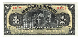 Mexico Hidalgo 1 Peso 1914 
P# S304; # 401320; Perfored; UNC