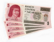 Nicaragua 4 x 5 Cordobas 1991 (ND)
P# 174; N# 225387; # A 1515861;UNC
