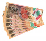 Trinidad & Tobago 6 x 50 Dollars 2015 
P# 59; N# 266645; UNC