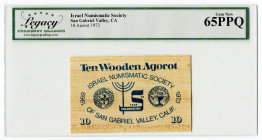 United States California, San Gabriel Valley 10 Wooden Agorot 1973 LCG 65 PPQ
Israel Numesmatic Society; 25th Anniversary of Israel; UNC
