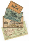 Russia - Central Asia Turkestan and Tashkent 4 Notes 1918 
VF-XF