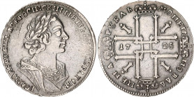 Russia 1 Rouble 1725
Conros# 47/775; Silver 28.53 g.; XF+ Toned