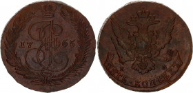 Russia 5 Kopeks 1765 ЕМ NGC MS 62 BN
Bit# 611; Copper