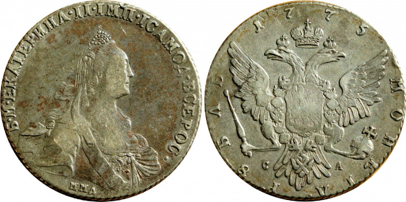 Russia 1 Rouble 1775 ММД СА R3
Bit# 133 R3; 100 Roubles by Petrov; 50 Roubles b...
