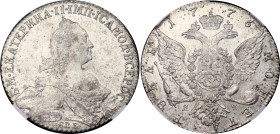 Russia 1 Rouble 1776 СПБ ЯЧ NNR AU 55
Bit# 221; Silver