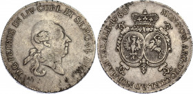 Russia Duchy of Courland Taler 1780
Bit# K2; Silver 28.10 g.; Peter von Biron; Courland; XF, unmounted