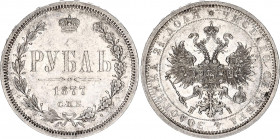 Russia 1 Rouble 1877 СПБ HI
Bit# 90; Silver 20.73 g.; XF+