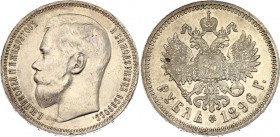 Russia 1 Rouble 1896 *
Bit# 193; Silver, UNC. Rare condition.