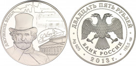 Russian Federation 25 Roubles 2013
CBR# 5115-0092, N# 94874; Silver; (.925) 169 g., 60 mm., Proof; Verdi; With certificate
