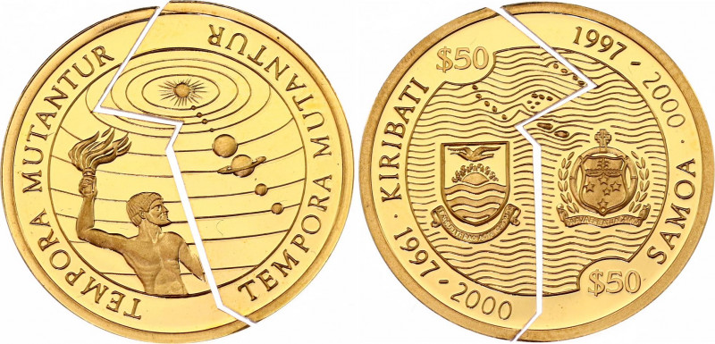 Kiribati & Samoa 2 x 50 Dollars 1997 "Broken" Coin
KM# 26 & 119; N# 81217 & 143...