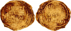 Mongol Empire Khudzhand AV Dinar 1229 - 1241 (ND) Ögedei
Gold 1.70 g.; Ögedei (1227-1241); Mint: Khudzhand; Very Rare; VF+