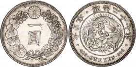 Japan 1 Yen 1894 (27) 年七十二治明
Y# 28a.2, JNDA# 01-10C; N# 135906; Silver; Meiji (1867-1912); Mint luster; AUNC