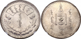 Mongolia 1 Togrog 1925 (AH 15) NGC MS 62
KM# 8; N# 6496; Silver