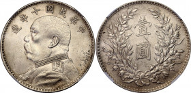China Republic 1 Dollar 1921 (10) NGC AU det. Cleaned
L&M# 79; N# 240879; Silver