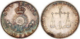 British West Africa Mombasa One Rupee 1888 
KM# 5; Victoria. Imperial British East Africa Company. Heaton Mint. Silver, AUNC, remains of mint luster,...