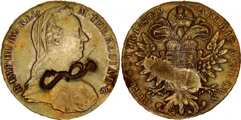 Egypt - Austria 1 Taler 1780 With Fantasy Countermark "Misr - Egypt"
Incuse cou...