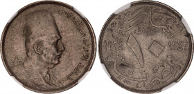 Egypt 10 Milliemes 1924 AH 1342 NGC MS 62
KM# 334, N# 10268; Copper-nickel; Fuad