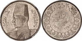 Egypt 20 Piastres 1939 AH 1358 PCGS MS 62
KM# 368, N# 34276; Silver; Farouk