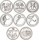 Egypt 8 x 5 Pounds 1992 AH 1412
KM# 701, 702, 703, 704, 705, 706, 707, 708; Silver., Proof; The 25th Olympic Games in Barcelona; Low mintage!