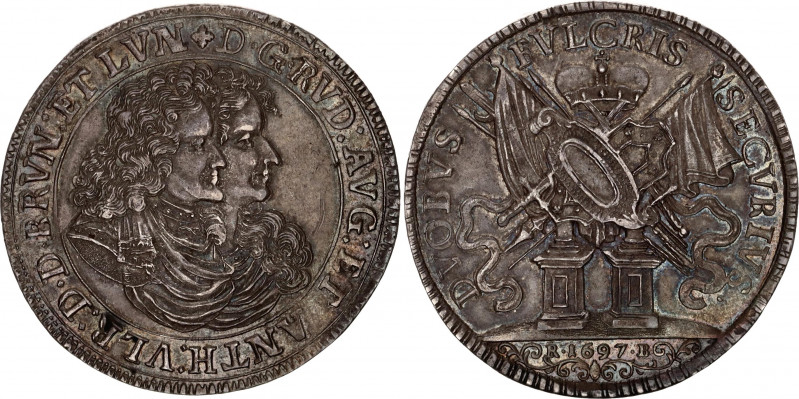 German States Brunswick-Wolfenbüttel 1 Taler 1697 RB Zellerfeld
Dav. 6395; Welt...