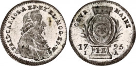 German States Mainz 1 Kreuzer 1795 IA
KM# 404, N# 168921; Silver; Friedrich Karl Joseph von Erthal; UNC with full mint luster, exceptional condition ...