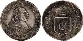 German States Mainz 60 Kreuzer - 2/3 Taler 1673 MF
KM# 123; Silver 19.29g.; Lothar Friedrich, Freiherr von Metternich-Burscheid; AUNC