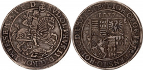 German States Mansfeld-Eisleben 1 Taler 1577 
Dav. 9495; Tornau 392; N# 148844; Silver; Johann Georg I, Peter Ernst I and Johann Hoyer III; VF-XF