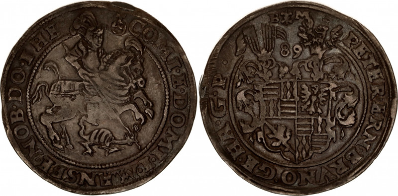 German States Mansfeld-Friedeburg 1 Taler 1589 
Dav ECT# 9510; MB# 52; N# 11229...