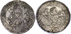 German States Saxe-Old-Altenburg 1 Taler 1622 WA
KM# 20; Dav. 7367; N# 40504; Silver; Johann Philipp I, Friedrich VIII, Johann Wilhelm IV, & Friedric...
