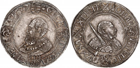 German States Saxony 1 Taler 1537 Annaberg
Dav. 9721; Schnee 72; Silver; Johann Friedrich and Georg (1534-1539); One of the best known; XF-AUNC