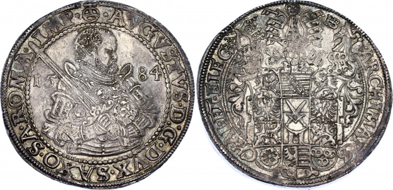 German States Saxony-Albertine 1 Taler 1584 HB
MB# 208; Dav. 9798; N# 22624; Si...