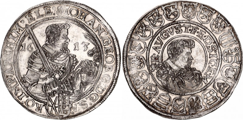 German States Saxony 1 Taler 1613 Dresden
Dav. 7573; Schnee 786; N# 47146; Silv...