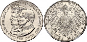 Germany - Empire Saxony 2 Mark 1909 E NGC MS 63
KM# 1268, N# 31889; Silver; Friedrich August III; 500th Anniversary of the Leipzig University