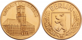 Germany Gold Medal "Schöneberg Town Hall, Berlin" 20th Century
Gold (.900) 8 g.; Ratusz Schöneberg, Berlin; UNC