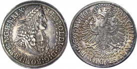 Austria Tyrol 2 Taler 1680 - 1686 (ND)
KM# 1119.1, Dav-3247; Silver; Leopold I; Hall mint.; XF/AUNC with amazing toning