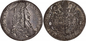 Bohemia Breslau Taler 1694 Neisse
Dav. 5122; F. u. S. 2739; N# 91765; Silver; Franz Ludwig von Neuburg (1683-1732); Nice dark patina; AUNC