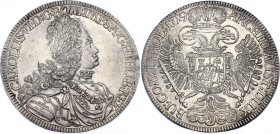 Austria 1 Taler 1719
KM# 1594; Dav. 1051; Her# 338; N# 33485; Silver; Karl VI; Mint: Hall; XF-AUNC Toned