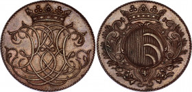 Austria Kinsky 1/2 Taler 1741 (ND) Pattern
KM# Pn1; N# 95167; Copper 10.99 g., 31 mm; Leopold Ferdinand; UNC Toned