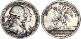 Austria Silver Medal "Wedding of Joseph II & Isabella of Parma" 1760
Montenuovo 1893 g; Silver 6.73 g., 28 mm; by A. Widemann; Maria Theresia (1740-1...