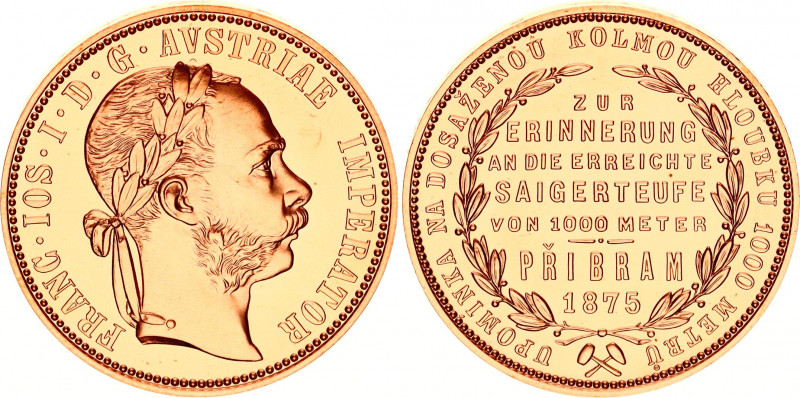 Austria Pribram Gulden 1875 (2021) Restrike in Copper
Copper (.999) 12 g., 29 m...