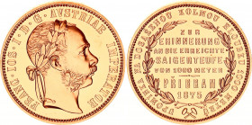 Austria Pribram Gulden 1875 (2021) Restrike in Copper
Copper (.999) 12 g., 29 mm.; Franz Joseph I; Kremnic Mint; Pribram Mine - 1000 Meters Depth rea...